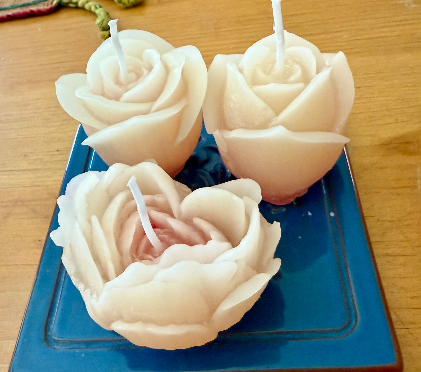 Bee Flower Votive & Small Handmade Beeswax Candles